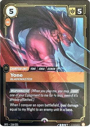 Yone - Blademaster (116/221) - OPP - Promo