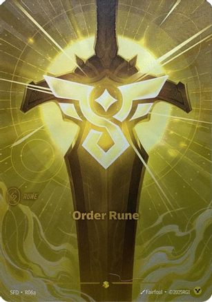 Order Rune (Alternate Art) (R06a) - SPF - Showcase - Foil