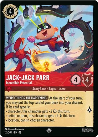 Jack-Jack Parr - Incredible Potential (121/204) - WU - Super Rare - Holofoil