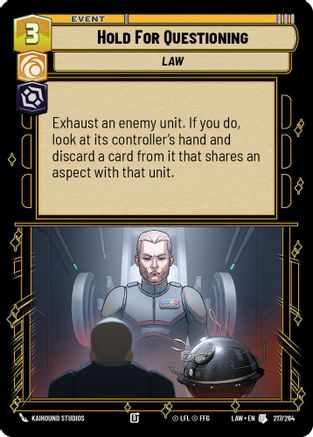 Hold for Questioning (217/264) - ALT - Uncommon