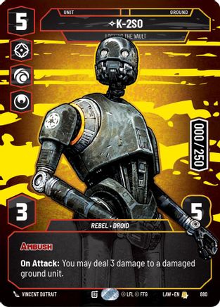 K-2S0 - Locking the Vault (Serialized) (880) - ALT - Rare - Foil