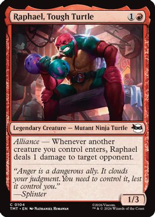 Raphael, Tough Turtle (TMT-104) - common - Foil
