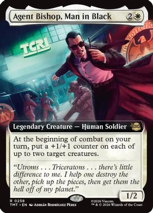 Agent Bishop, Man in Black (Extended Art) (TMT-258) - rare - Foil