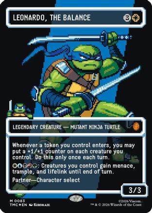 Leonardo, the Balance (0083) (Borderless) (Surge Foil) (TMC-083) - mythic - Foil