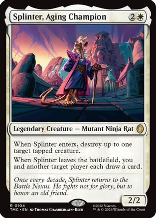 Splinter, Aging Champion (TMC-104) - rare - Foil