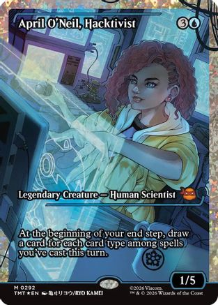 April O'Neil, Hacktivist (0292) (Showcase) (Fracture Foil) (TMT-292) - mythic - Foil