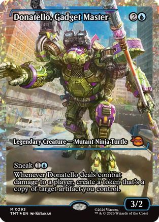Donatello, Gadget Master (Showcase) (Fracture Foil) (TMT-293) - mythic - Foil