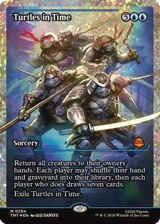 Turtles in Time (Showcase) (Fracture Foil) (TMT-294) - mythic - Foil