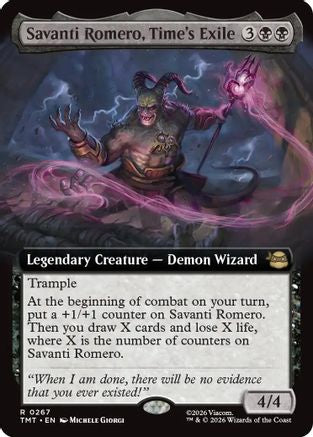 Savanti Romero, Time's Exile (Extended Art) (TMT-267) - rare - Foil