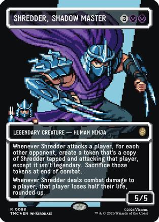 Shredder, Shadow Master (Borderless) (Surge Foil) (TMC-088) - rare - Foil