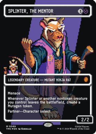 Splinter, the Mentor (0089) (Borderless) (Surge Foil) (TMC-089) - mythic - Foil