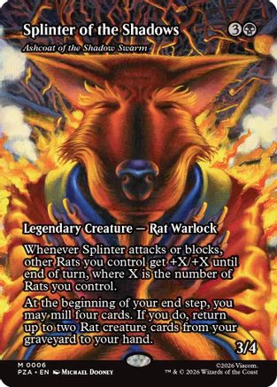 Splinter of the Shadows - Ashcoat of the Shadow Swarm (Borderless) (PZA-006) - mythic - Foil