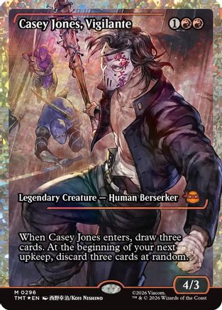 Casey Jones, Vigilante (0296) (Showcase) (Fracture Foil) (TMT-296) - mythic - Foil