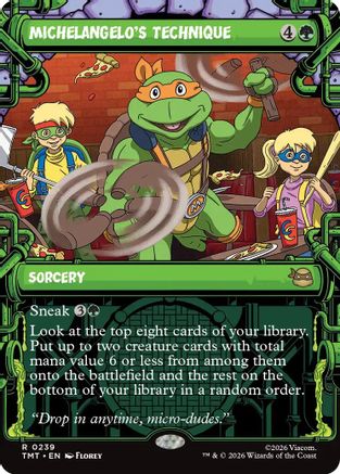 Michelangelo's Technique (Showcase) (TMT-239) - rare - Foil