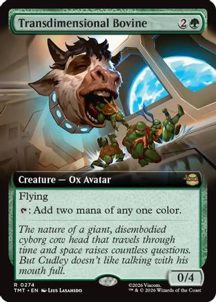 Transdimensional Bovine (Extended Art) (TMT-274) - rare - Foil
