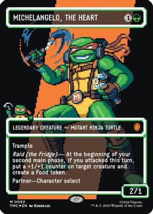 Michelangelo, the Heart (0092) (Borderless) (Surge Foil) (TMC-092) - mythic - Foil