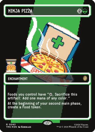 Ninja Pizza (Borderless) (Surge Foil) (TMC-093) - rare - Foil