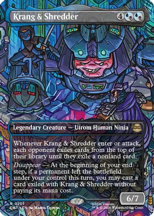Krang & Shredder (Borderless) (TMT-201) - rare - Foil