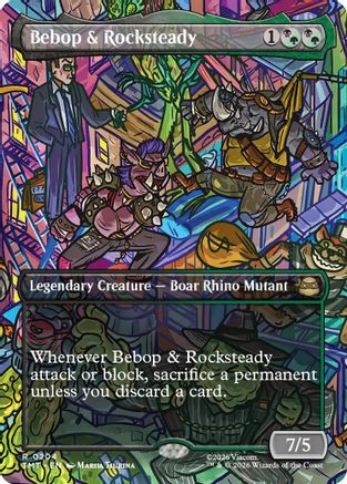 Bebop & Rocksteady (Borderless) (TMT-204) - rare - Foil