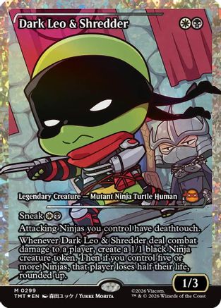 Dark Leo & Shredder (Showcase) (Fracture Foil) (TMT-299) - mythic - Foil