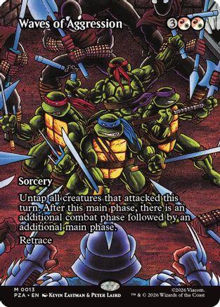 Waves of Aggression (Borderless) (PZA-013) - mythic