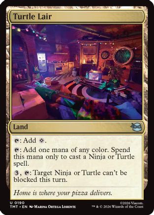 Turtle Lair (TMT-190) - land - Foil
