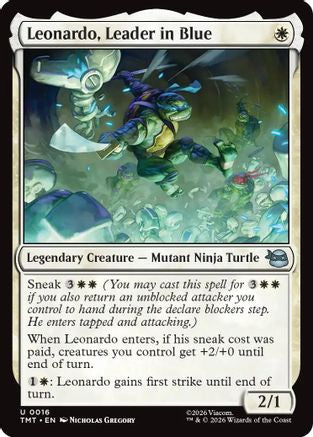 Leonardo, Leader in Blue (TMT-016) - uncommon - Foil