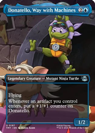Donatello, Way with Machines (Borderless) (TMT-197) - uncommon