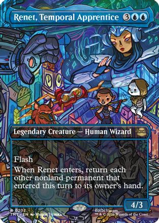 Renet, Temporal Apprentice (Borderless) (TMT-202) - rare - Foil