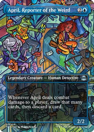 April, Reporter of the Weird (Borderless) (TMT-206) - uncommon - Foil