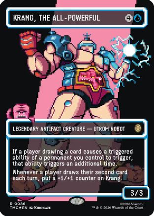 Krang, the All-Powerful (Borderless) (Surge Foil) (TMC-086) - rare - Foil