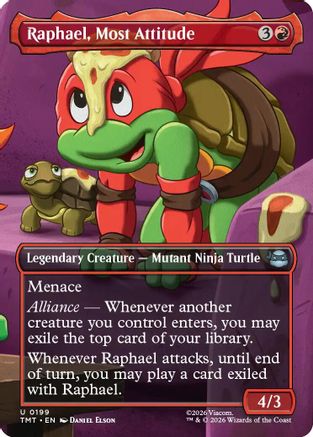 Raphael, Most Attitude (Borderless) (TMT-199) - uncommon - Foil