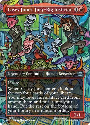 Casey Jones, Jury-Rig Justiciar (Borderless) (TMT-207) - uncommon - Foil