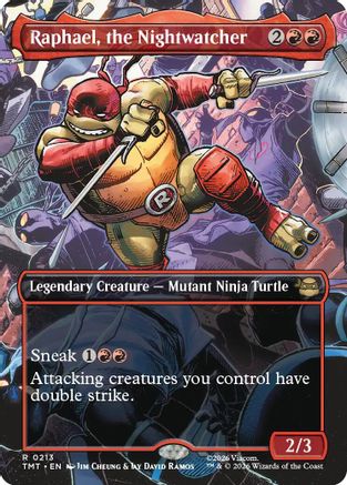 Raphael, the Nightwatcher (Borderless) (TMT-213) - rare - Foil