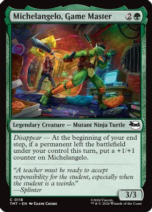 Michelangelo, Game Master (TMT-118) - common - Foil