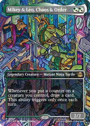 Mikey & Leo, Chaos & Order (Borderless) (TMT-200) - rare