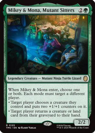 Mikey & Mona, Mutant Sitters (TMC-125) - rare
