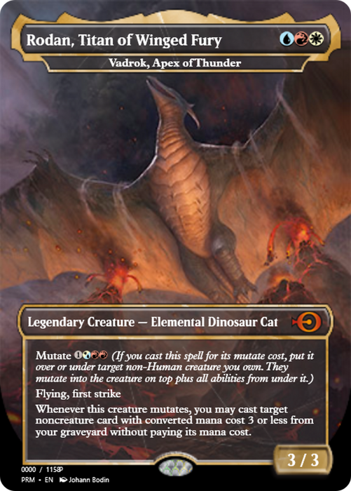 Vadrok, Apex of Thunder (PRM-80907) - mythic / Rodan, Titan of Winged Fury