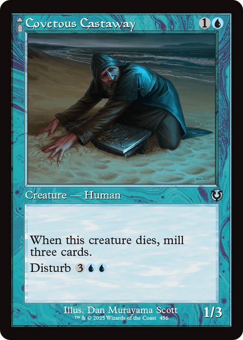 Covetous Castaway // Ghostly Castigator (INR-456) - uncommon: (tombstone) - Foil
