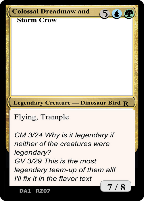 Colossal Dreadmaw and Storm Crow (UNK-RZ07A) - rare