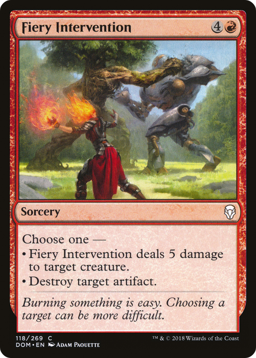 Fiery Intervention (DOM-118) - common - Foil