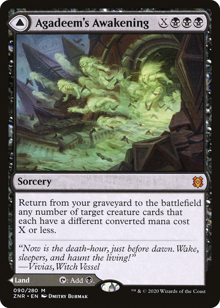 Agadeem's Awakening // Agadeem, the Undercrypt (ZNR-090) - mythic