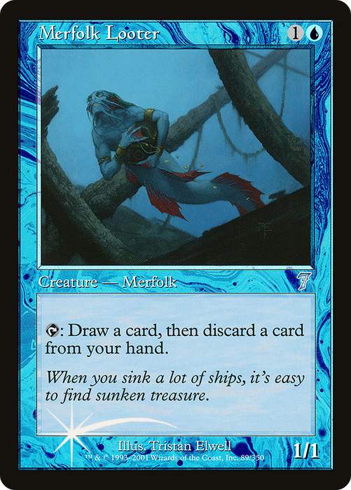 Merfolk Looter (7ED-89★) - uncommon - Foil