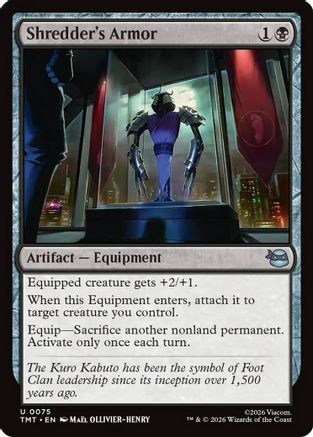 Shredder's Armor (TMT-075) - uncommon