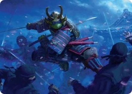 Leonardo, Sewer Samurai Art Card (1/54) (Gold-Stamped Signature) (ASTMT-001) - special