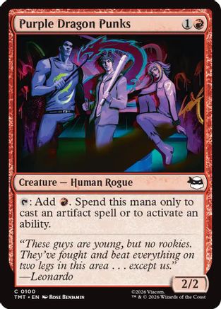 Purple Dragon Punks (TMT-100) - common - Foil