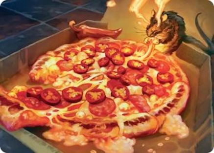 Spicy Oatmeal Pizza Art Card (Gold-Stamped Signature) (ASTMT-011) - special