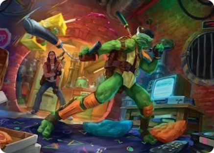 Michelangelo, Game Master Art Card (Gold-Stamped Signature) (ASTMT-013) - special