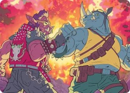 Bebop & Rocksteady Art Card (ASTMT-029) - special