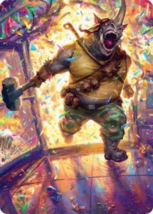 Rocksteady, Rowdy Rhino Art Card (ASTMT-054) - special